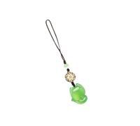 BATHVEVE Green Chalcedony Suitable a Present Phone Charm Pendant with Fine Workmanship, Decorative Mobile Phone Chain for Birthday or Graduation for Women