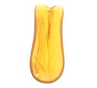 BATHVEVE Gua Sha Facial Massage Tool Amber Fish Shape Resin Scraping Board for Face Neck Meridian Acupoint Massage Relaxation and Skin Lifting Care