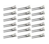 BATHVEVE Hair Clips and Fork Design Iron 50pcs for Clamps Silver Sturdy No Hair Kinks Bang Clips DIY Professional Styling Handmade Accessories