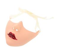 BATHVEVE Hand Painted Half Face for Women Realistic Red Comfortable Fit for Halloween Cosplay Carnival and Party Dress Up