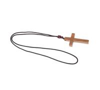 BATHVEVE Handmade Green Sandalwood Jesus Pendant Cross Necklace Spiritual Hanging Crucifix for Car Rearview Mirror Religious Prayer Ornament with Easy Installation Fit for Men and Women