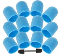BATHVEVE High Efficiency Manicure Polishing Caps Nail Art Sanding Caps 120# with Inner Portable Design for Personal Use and Nail Art