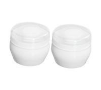 BATHVEVE Infant and Toddler Powder Puff Set, 2 Pieces Plush Body Powder Puff Automatic Dispensing, White, Suitable for Newborns and Babies