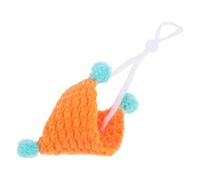 BATHVEVE Knitted Orange Mini Hat for Guinea Pig and Hamster, Cute Yarn Pet Hat with Versatile Use and Easy to Wear Design, for Christmas Party Costume Accessories and Photo Props