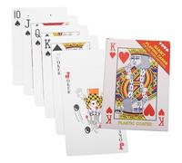 BATHVEVE Large and 4x Magnification Poker Playing Game Giant Cards Lightweight Coated Paper Deck Easy to Carry for Theme Party Fun