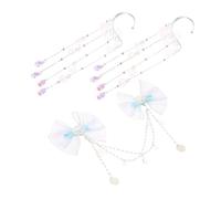 BATHVEVE Little Mermaid Doll Head Jewelry Mermaid Princess Hair Accessories Boys and Girls Hair Clips Artificial Pearl Tassel Bow Forehead Chain Decor for Girls