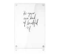 BATHVEVE Magnetic Board for Fridge Acrylic Dry Erase Planner 11.6"X8.25" Magnetic Notice Board for Home and Office