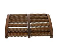 BATHVEVE Manual Foot Massage Roller for Deep Tissue Meridian Massage and Fatigue Relief, Natural Wooden Foot Massager with Curved Design, Portable Tool for Travel and Home Use