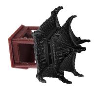 BATHVEVE Mini Pagoda Statue Chinese Zen Decor Double-layered Pentagonal Pavilion Sculpture in Plastic Creating Serene Ambiance and Tranquility for Fish Tank and Bonsai on Desk or Home