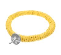 BATHVEVE Natural Rope Bird Perching Platform with Swing for Parrots Cockatiels Conures Safe Healthy Climbing Perch Stand Encouraging Active Play and Physical Exercise in Bird Cages