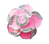 BATHVEVE One Pair Pink Camellia Flower Air Vent Clips Car Interior Decorations Alloy and Rubber Material Easy to Install Air Freshener Holders for Daily Life and Trip