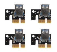 BATHVEVE Pci-e 1x to 16x Riser Adapter Cards with Pcb Material 4pcs USB 3.0 Mining Riser Cards Stable Signal Transmission Preventing Attenuation for Graphics Expansion