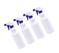 BATHVEVE Plastic Spray Bottles Wear-resistant Mist Sprayers 4pcs with Pressurized Trigger 500ml and Leak Proof Design for Laboratory and Cleaning Use