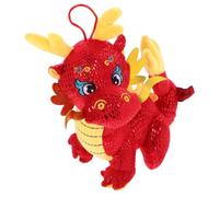 BATHVEVE Plush Dragon Doll Cartoon Stuffed Dragon Decor for Chinese Year Birthdays Weddings Adorable Plush Brings Luck Wishes for Loved Ones