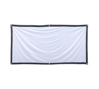 BATHVEVE Portable Indoor Outdoor Projector Screen with Hooks and Rope Anti-wrinkle Polyester Folding Projection Screen for Home Theater School Office Conference Outdoor Movie Wedding Use