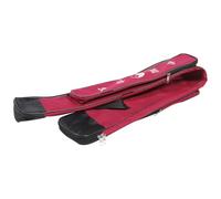 BATHVEVE Portable Red Canvas Long Storage Bag for Martial Arts Swords with Breathable Material and Small Accessory Bag, Suitable for Taichi Sword Carrying and Protection