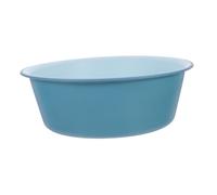 BATHVEVE Portable round Plastic Wash Basin for Face and Vegetable Washing, Space-saving and Easy Maintenance Design, for Home and Public Facilities, Blue and White Dual Colour