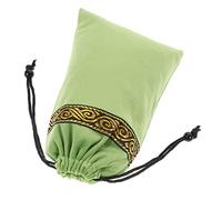 BATHVEVE Portable Velvet Tarot Cards Pouch Drawstring Storage Bag for Tarot Cards Jewelry and Items Compact Organizer Green Exquisitely Made and Lightweight