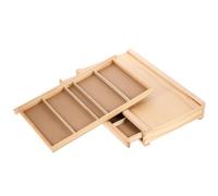 BATHVEVE Portable Wooden Toolbox with Multiple Drawers and Double-layer Design, Elegant Art Storage Box for Outdoor Sketching and Painting, Ample Storage Space for Artists and Art