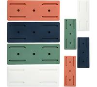 BATHVEVE Power Strip Holder Cord Organizer Wall Mounted Self Adhesive 8pcs Storage Organizer for Plastic Tissue Boxes Adapters Suitable for Mirrors and Offices