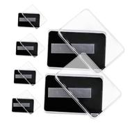 BATHVEVE Press Nail Storage Box with Nail Display Sticks Clear Acrylic Organizer and Double-sided Tape and Travel