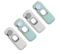 BATHVEVE Proofing Cabinet Locks Green Abs Material 4pcs with 360 Degree Rotation Button Design, Safety Lock for Side Doors and Drawers and Babies