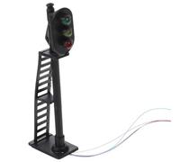 BATHVEVE Realistic Metal and Abs Construction Traffic Light Model 1:87 Scale with Vivid Signal Design for Model Trains and Sand Table DIY for Micro Landscape and Miniature Life Scene