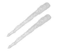 BATHVEVE Realistic Resin Icicles Ornaments Hanging Decoration 2pcs with Exceptional Light Refraction for Winter Scene Creation and Film Ice Prop for Christmas and House Decor