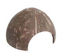 BATHVEVE Reptile Hideout Coconut Shell Small Pet Hideout Secure Hiding Shelter for Lizards and Spiders Not Easy to Overturn Natural Material Small Pet Habitat Décor