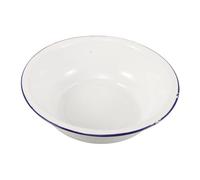 BATHVEVE Retro Enamel Wash Basin Versatile Foot Soaking Face Washing Bowl Stylish Laundry Bath Addition Vintage Enamelware for Home Use