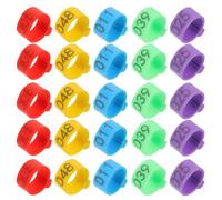BATHVEVE Rings for Leg Marking 50pcs Lightweight Plastic Poultry Reusable Identification Bands and Breed Easy to Store Foot Rings Random Color Ducks Adult Chicken