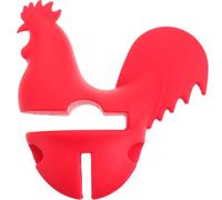 BATHVEVE Rooster Shaped Silicone Boil Lifter Spill-proof Pot Lid Clip Prevents Overflow Creative Cartoon Kitchen Accessory for Convenient Cooking