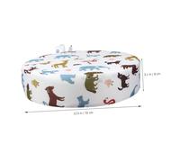 BATHVEVE Round Seat Booster Cushion with Animal Pattern High Density Sponge Padding Anti-Slip Straps Removable Cover for Dining Chairs Travel Theater Use