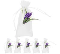 BATHVEVE Sachet Bags Empty Breathable Cloth Pouches 6pcs Lavender for Storage Multi-functional Use with Delicate Style and Chinese Holidays for Beads and Earrings
