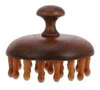 BATHVEVE Sandalwood round Shaped Scalp Massage Comb with Deform Resistance and Easy Hold, Brown Natural Wood Hair Detangler Comb, Adorable Appearance for Gift for Your Wife