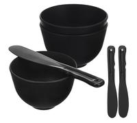 BATHVEVE Silicone Facial Bowls Set with Mixing Sticks Mud Mask Applicator for DIY Skincare Spa Use 3 Silicone Bowls and 3 Spatulas Sturdy Mixing Containers for Homemade
