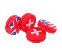 BATHVEVE Silicone Tennis Racket Dampeners Shock Absorber 4 Pcs Country Flag Pattern Reduce Endurance Professional Tennis Players