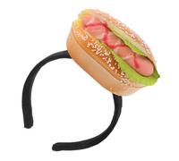BATHVEVE Simulation Hamburger Party Headband Lightweight Food Shaped Hair Hoop for Halloween Birthday Costume Live Streams and Photo Booth Accessories