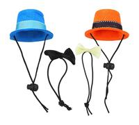 BATHVEVE Small Animals Bow Tie and Hat Kits Lightweight Pet Accessories for Hamsters Chinchillas Guinea Pigs Hedgehogs Holiday Costume for Cute Furry Friends