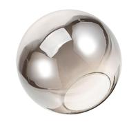 BATHVEVE Smoke Grey Glass Globe Lampshade 150mm Diameter, 70mm Large Opening Ceiling Lamp Shade Replacement for Pendant and Chandelier Lights