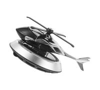 BATHVEVE Solar Helicopter Car Air Freshener Diffuser with Solar Energy Rotating Feature, Abs Material, Silver Colour, Stylish Modern Dashboard Ornament for Car Interior Decor