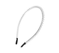 BATHVEVE Sophisticated Pearl Headwear Silver Hairband Hoop Wedding and Bridal Hair Accessories