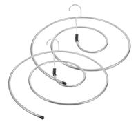 BATHVEVE Spiral Hangers 2pcs Stainless Steel Rotating Laundry Drying Rack for Bed Sheets, Quilts and Towels, Space-saving Airer for Laundry Room and Balcony Random Style