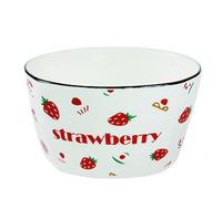BATHVEVE Square Ceramic Salad Bowls Red Oven Safe Smooth Surface Creative Beautiful Design Practical Kitchen Supplies for Household Dining