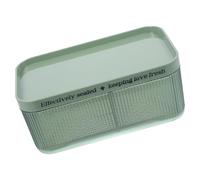 BATHVEVE Stackable Green Food Grade Plastic Fruit Storage Container with Drainage Basket for Home Decor and Organizing Refrigerator, Multi-functional Fresh Fruit Storage Box