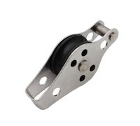 BATHVEVE Stainless Steel and Flexible Sliding Boat Pulley Single Pulley with Sturdy Nylon Rope for Lifting, Anti-rust for Sailing and Heavy Load Applications
