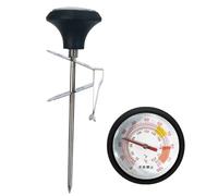 BATHVEVE Stainless Steel Meat and Milk Thermometer Probe with Clip and Silicone Cover, Accurate Household Steak Thermometer Set for Barbecue and Cooking, 3pcs Temperature Measuring Kit