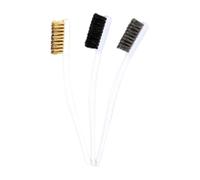 BATHVEVE Stainless Steel Wire Brush Set Heavy Duty Scratch Brushes 3pcs with Plastic Handle for Rust Removal and Dust Cleaning on Unfinished Metal Parts and Machinery for Industrial Use