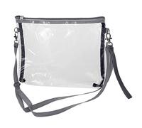 BATHVEVE Transparent Concert Bag with Zipper Design Single Shoulder Bag for Phone Cosmetics and Essentials for Events and Travel