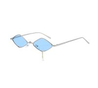 BATHVEVE Vintage Metal Frame Sunglasses for Women Parallelogram Shape, Chic Decorative Effect, PC and Metal Material, for Taking Pictures and Stage Events Random Color